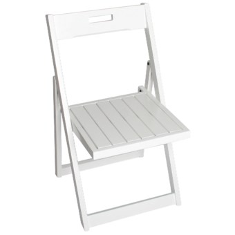 Tag Folding Chair - Keuring and Acacia Wood in White