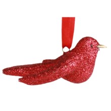Tag Glittered Bird Ornaments - Set of 12 in Red - Closeouts