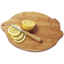 Tag Lemon Shaped Bamboo Cutting Board in Natural - Closeouts