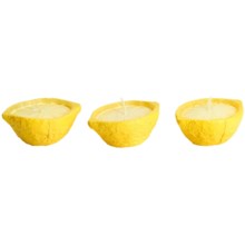 Tag Lemon Shaped Candle Set - Set of 3 in Yellow - Closeouts
