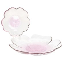 Tag Peony Plates - Set of 2, Glass in Light Pink - Closeouts