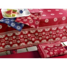 Tag Starburst Tablecloth - 60x84" in Red - Closeouts