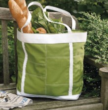 Tag Summertime Patchwork Tote Bag in Green - Closeouts