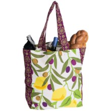 Tag “Go To Market” Shopper Tote Bag in Lemons & Olives - Closeouts