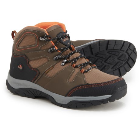 PACIFIC MOUNTAIN Tahoe Mid Hiking Boots - Waterproof (For Men) - Brown/ Orange (9 )