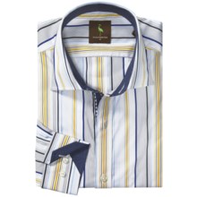 Tailorbyrd Donjay Multi-Stripe Shirt - Spread Collar, Long Sleeve (For Men) in Yellow - Closeouts