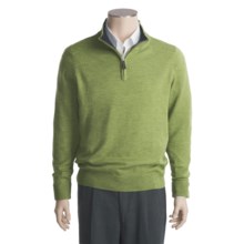 Tailorbyrd Solid Sweater - Washable Wool, Zip Neck (For Men) in Green - Closeouts