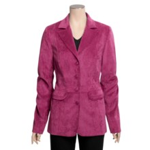 Tall Girl Dressy Velveteen Jacket (For Tall Women) in Magenta - Closeouts