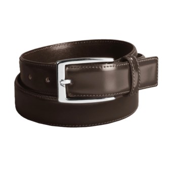 Tardini Polished Dress Belt - Stitched, 30 mm
