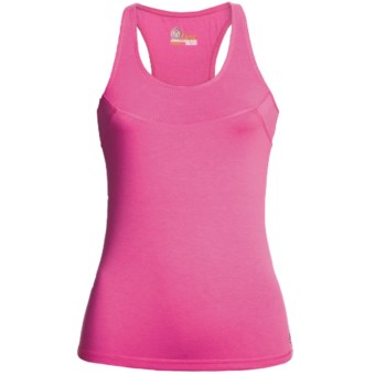 Tasc Cape Elizabeth Racerback Tank Top - UPF 50+, Organic Cotton, Built-In Bra (For Women) in Dragonfruit