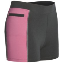 Tasc Continuum Compression Shorts - Organic Cotton (For Women) in Gunmetal/Candy - Closeouts