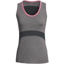 Tasc Continuum Tank Top - UPF 50+, Orgnanic Cotton Blend (For Women) in Heather Grey/Candy - Closeouts