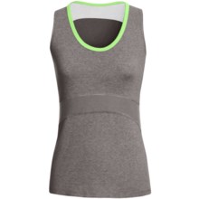 Tasc Continuum Tank Top - UPF 50+, Orgnanic Cotton Blend (For Women) in Heather Grey/Lime - Closeouts