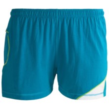 Tasc Dynamo Shorts - UPF 50+ (For Women) in Sharktank/Lime - Closeouts