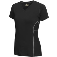 Tasc Trainer V.3 T-Shirt - UPF 50+, V-Neck, Short Sleeve (For Women) in Black/White - Closeouts