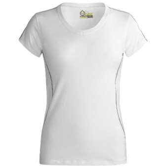 Tasc Trainer V.3 T-Shirt - UPF 50+, V-Neck, Short Sleeve (For Women) in White