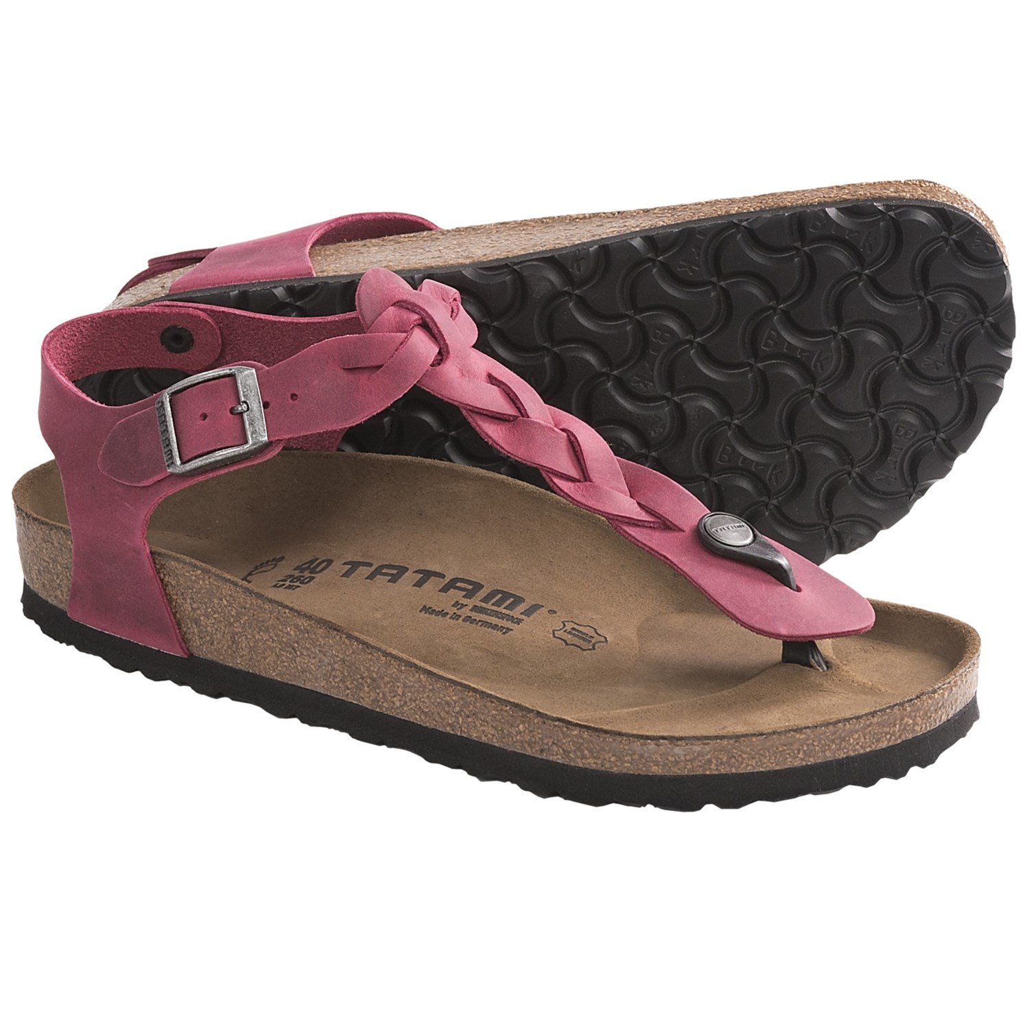 Tatami by Birkenstock Kairo Sandals - Leather (For Women) in Rosewine