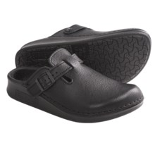 Tatami by Birkenstock Oklahoma Clogs - Leather, Slip-Ons (For Men and Women) in Buffalo Black - Closeouts