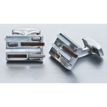 Tateossian 3D Brick Cufflinks - Mother-of-Pearl (For Men) in Silver/Mother Of Pearl - Closeouts
