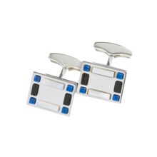 Tateossian Inlaid-Stone Cufflinks - Sterling Silver (For Men) in Sterling Silver/Mop/Onyx/Lapis - Closeouts