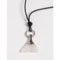 White Agate Tateossian Italian Leather Necklace - White Agate Whale-Tail Pendant (For Men)