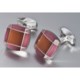Tateossian Rhodium-Plated Cat's Eye Cufflinks (For Men)