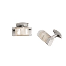 Tateossian Tobbler Cufflinks - Mother-of-Pearl (For Men) in Silver/Mother Of Pearl - Closeouts
