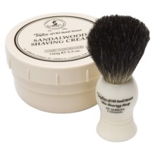 Taylor of Old Bond Street Shaving Set - Pure Badger Brush and Sandalwood Cream in Asst - Closeouts