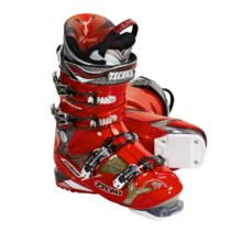 Tecnica Phoenix Ski Boots - 100 Air Shell, All Mountain (For Men and Women) in Transparent Smoke/Solar Red - Closeouts