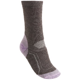 Teko Merino Wool Hiking Socks - Midweight (For Women) in Brown/Lilac