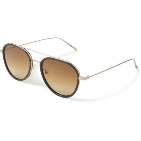 Otis Templin Sunglasses - Glass Lenses (For Men and Women) - BRUSHED GOLD/DARK BROWN ( )