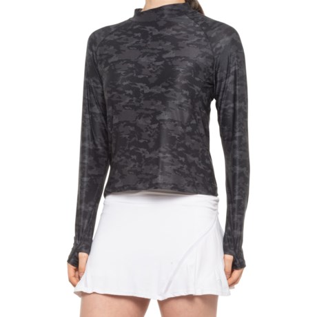 Etonic Tennis Shirt - Long Sleeve (For Women) - BLACK CAMO (L )