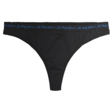 Terramar Body Sensors Tech Jersey-Mesh Thong (For Women) in Black - Closeouts