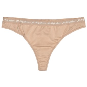 Terramar Body Sensors Tech Jersey-Mesh Thong (For Women) in Nude