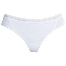 Terramar Body Sensors Tech Jersey-Mesh Thong (For Women) in White - Closeouts