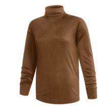 Terramar Interlock Turtleneck - Lightweight, Long Sleeve (For Women) in Brown - 2nds