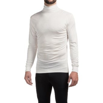 Terramar Silk Interlock Turtleneck - Long Sleeve (For Men) in White