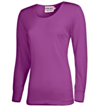 Terramar Sport Silk Long Underwear Top - Lightweight, Long Sleeve (For Women) in Jazzberry Pointelle - 2nds