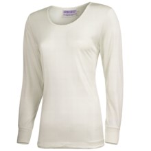 Terramar Sport Silk Long Underwear Top - Lightweight, Long Sleeve (For Women) in Natural Pointelle - 2nds