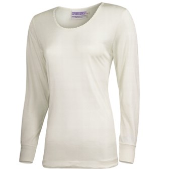 Terramar Sport Silk Long Underwear Top - Lightweight, Long Sleeve (For Women)