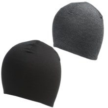 Terramar Thermawool Reversible Beanie Hat - Merino Wool (For Men and Women) in Black - Closeouts