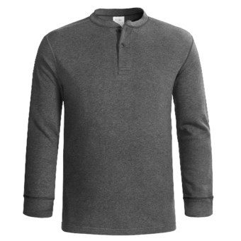 Terramar Wool-Blend Henley Shirt - Two-Layer, Long Sleeve (For Men) in Charcoal Grey