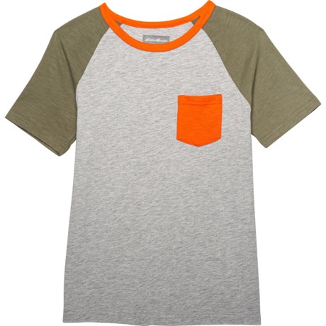 Eddie Bauer Territory Pocket T-Shirt - Short Sleeve (For Big Boys) - GRAY/HEATHER (L )