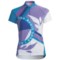 Terry Peloton Cycling Jersey - Short Sleeve (For Women) in Nostro/Blue