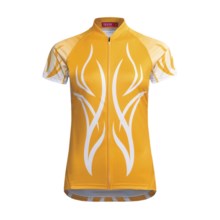 Terry Peloton Cycling Jersey - Short Sleeve (For Women) in Sungold - Closeouts