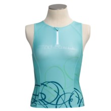 Terry Signature Tri Top - Sleeveless, Zip Neck (For Women) in Tri Harder - Closeouts