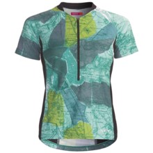 Terry Touring Cycling Jersey - UPF 50+, Short Sleeve (For Women) in Pied A Terre/Emerald - Closeouts