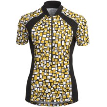 Terry Touring Cycling Jersey - UPF 50+, Short Sleeve (For Women) in Rubix - Closeouts