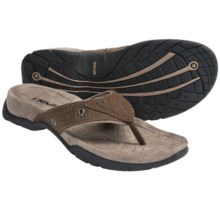 Teva Agate Leather Thong Sandals (For Men) in Cigar - Closeouts