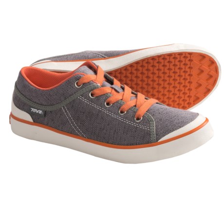 Teva Freewheel Shoes - Canvas (For Women) in Charcoal Grey